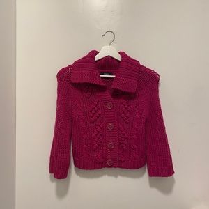 Vintage Express Pink Crop Sweater - XS